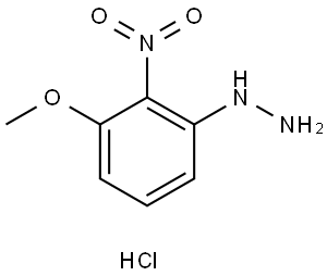 Hydrazine, (3-methoxy-2-nitrophenyl)-, hydrochloride (1:1) Structure