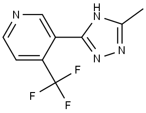 Pyridine, 3-(3-methyl-1H-1,2,4-triazol-5-yl)-4-(trifluoromethyl)- Structure