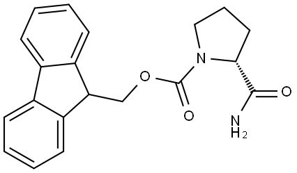 (R)-(9H-fluoren-9-yl)methyl 2-carbamoylpyrrolidine-1-carboxylate Structure