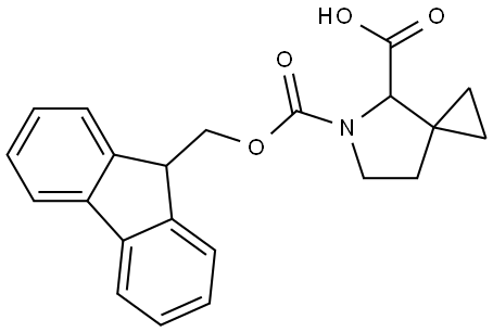 5-(((9H-Fluoren-9-yl)methoxy)carbonyl)-5-azaspiro[2.4]heptane-4-carboxylic acid Structure