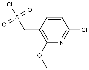 6-Chloro-2-methoxy-3-pyridinemethanesulfonyl chloride (ACI) Structure