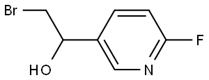 2-bromo-1-(6-fluoropyridin-3-yl)ethan-1-ol Structure