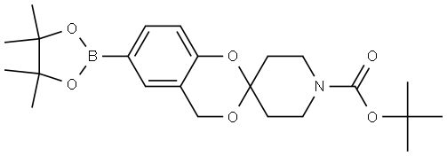 tert-butyl 6-(4,4,5,5-tetramethyl-1,3,2-dioxaborolan-2-yl)spiro[4H-1,3-benzodioxine-2,4'-piperidine]-1'-carboxylate Structure