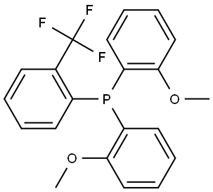 Bis(2-methoxyphenyl)(2-trifluoromethylphenyl)phosphine Structure