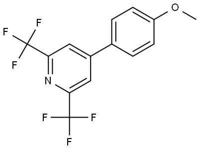 4-(4-Methoxyphenyl)-2,6-bis(trifluoromethyl)pyridine Structure