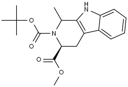 2-(tert-butyl) 3-methyl (3S)-1-methyl-1,3,4,9-tetrahydro-2H-pyrido[3,4-b]indole-2,3-dicarboxylate Structure