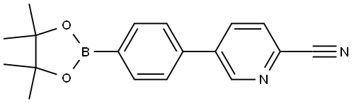 5-[4-(4,4,5,5-Tetramethyl-1,3,2-dioxaborolan-2-yl)phenyl]-2-pyridinecarbonitrile Structure
