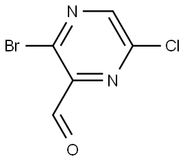 2-Pyrazinecarboxaldehyde, 3-bromo-6-chloro- Structure