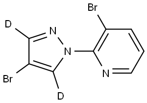 3-bromo-2-(4-bromo-1H-pyrazol-1-yl-3,5-d2)pyridine Structure