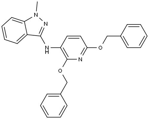 N-[2,6-Bis(phenylmethoxy)-3-pyridinyl]-1-methyl-1H-indazol-3-amine Structure