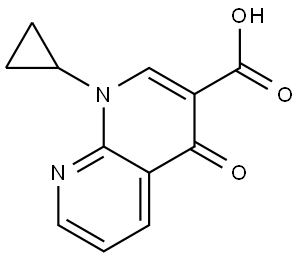 1-cyclopropyl-4-oxo-1,4-dihydro-1,8-naphthyridine-3-carboxylic acid Structure