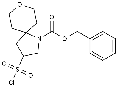 Benzyl 3-chlorosulfonyl-8-oxa-1-azaspiro[4.5]decane-1-carboxylate Structure