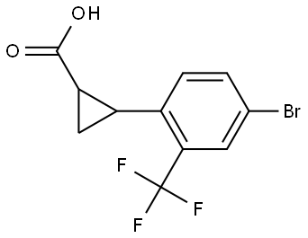 2-[4-Bromo-2-(trifluoromethyl)phenyl]cyclopropanecarboxylic acid Structure