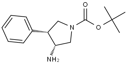 (3R,4R)-1-Boc-4-phenylpyrrolidin-3-amine Structure