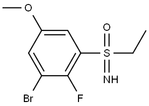 1-bromo-3-(ethylsulfonimidoyl)-2-fluoro-5-methoxybenzene Structure