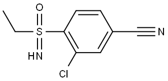 3-chloro-4-(ethylsulfonimidoyl)benzonitrile Structure