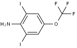 2,6-diiodo-4-(trifluoromethoxy)aniline Structure