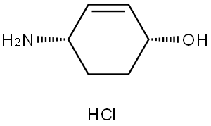 2-Cyclohexen-1-ol, 4-amino-, hydrochloride (1:1), (1R,4S)-rel- Structure