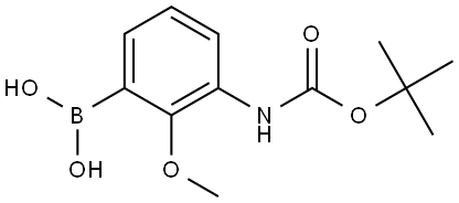 (3-BOC-Amino)-2-methoxyphenylboronic acid Structure