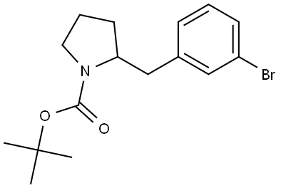 tert-butyl 2-(3-bromobenzyl)pyrrolidine-1-carboxylate Structure