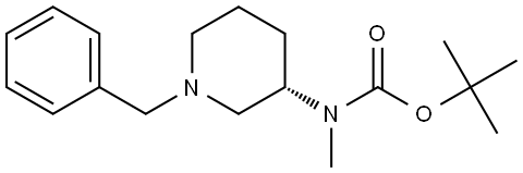tert-butyl N-[(3S)-1-benzylpiperidin-3-yl]-N-methylcarbamate Structure