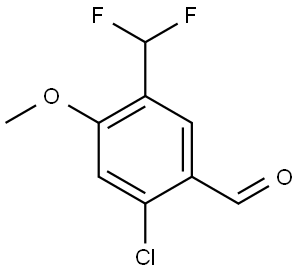 2-Chloro-5-(difluoromethyl)-4-methoxybenzaldehyde Structure