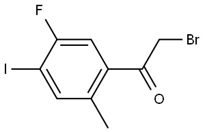 2-Bromo-1-(5-fluoro-4-iodo-2-methylphenyl)ethanone Structure