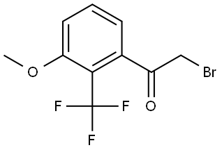 2-Bromo-1-[3-methoxy-2-(trifluoromethyl)phenyl]ethanone Structure
