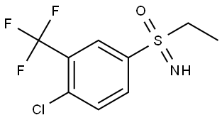 1-chloro-4-(ethylsulfonimidoyl)-2-(trifluoromethyl)benzene Structure