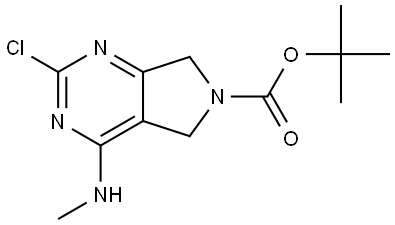 tert-Butyl 2-chloro-4-(methylamino)-5,7-dihydro-6H-pyrrolo[3,4-d]pyrimidine-6-carboxylate Structure