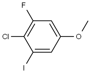 2-chloro-1-fluoro-3-iodo-5-methoxybenzene Structure