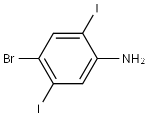 4-Bromo-2,5-diiodobenzenamine Structure