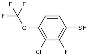 3-Chloro-2-fluoro-4-(trifluoromethoxy)benzenethiol Structure
