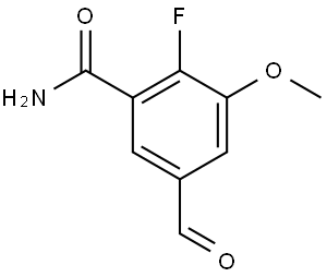2-Fluoro-5-formyl-3-methoxybenzamide Structure
