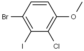 1-bromo-3-chloro-2-iodo-4-methoxybenzene Structure
