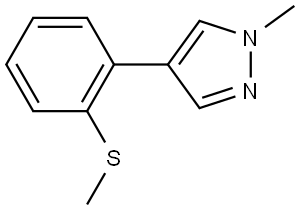 1-Methyl-4-[2-(methylthio)phenyl]-1H-pyrazole Structure