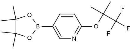 5-(4,4,5,5-tetramethyl-1,3,2-dioxaborolan-2-yl)-2-((1,1,1-trifluoro-2-methylpropan-2-yl)oxy)pyridine Structure