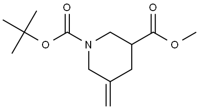 1-(tert-butyl) 3-methyl 5-methylenepiperidine-1,3-dicarboxylate Structure