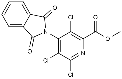 2-Pyridinecarboxylic acid, 3,5,6-trichloro-4-(1,3-dihydro-1,3-dioxo-2H-isoindol-2-yl)-, methyl ester Structure