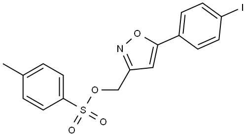 (5-(4-iodophenyl)isoxazol-3-yl)methyl 4-methylbenzenesulfonate Structure