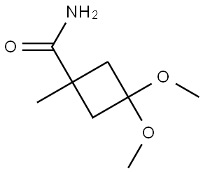 3,3-dimethoxy-1-methylcyclobutane-1-carboxamide Structure
