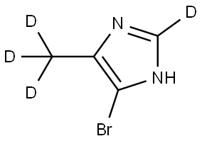 4-bromo-5-(methyl-d3)-1H-imidazole-2-d Structure