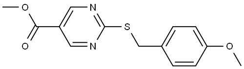 Methyl 2-[[(4-methoxyphenyl)methyl]thio]-5-pyrimidinecarboxylate Structure