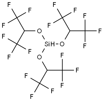 Silane, tris[2,2,2-trifluoro-1-(trifluoromethyl)ethoxy]- Structure