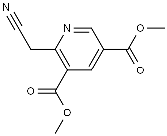 3,5-Pyridinedicarboxylic acid, 2-(cyanomethyl)-, 3,5-dimethyl ester Structure