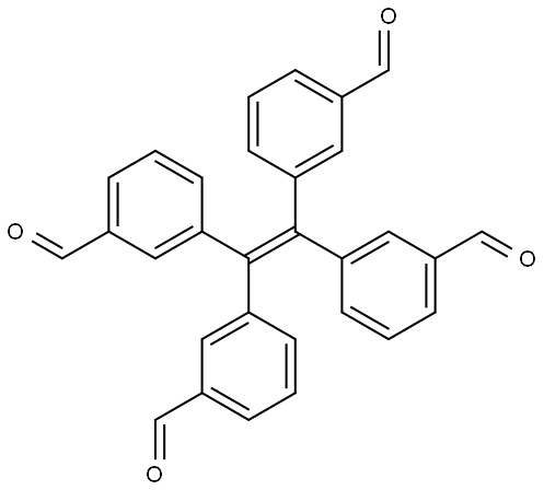 3,3',3'',3'''-(ethene-1,1,2,2-tetrayl)tetrabenzaldehyde Structure