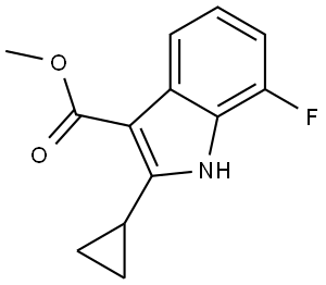 Methyl 2-Cyclopropyl-7-fluoro-1H-indole-3-carboxylate Structure