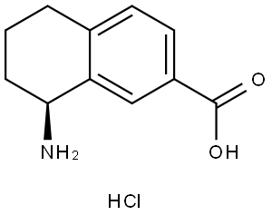 (8S)-8-AMINO-5,6,7,8-TETRAHYDRONAPHTHALENE-2-CARBOXYLIC ACID HYDROCHLORIDE Structure