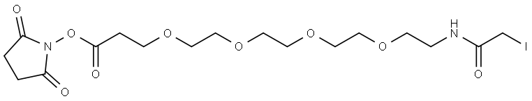Iodoacetyl-PEG4-NHS ester Structure