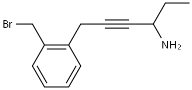 6-(2-(bromomethyl)phenyl)hex-4-yn-3-amine Structure